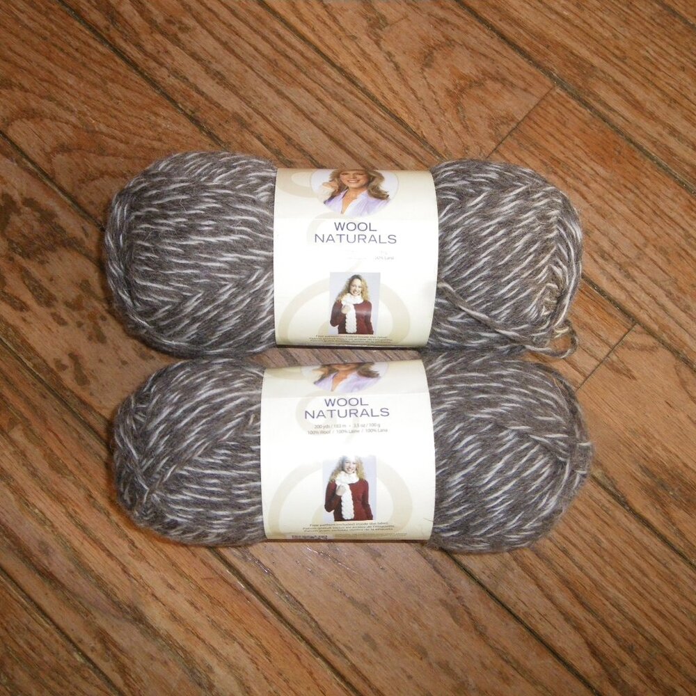 2 Skeins Premier Yarns Wool Naturals Yarn - Color Quarry Marl – 200 yds ea.